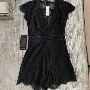 Bebe Black Lace Romper